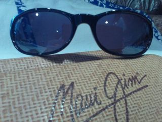 Maui Jim " Cyclone " 136 - 02 Gloss Black/gray,  In Case,  Rare,  Stunning