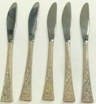 Five Set (5) Reed & Barton Tapestry Sterling Silver Hollow Handle Butter Knife