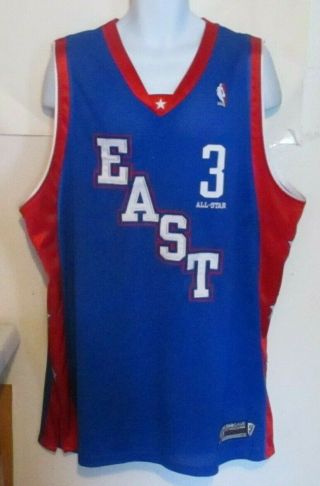 Reebok East Size 52 All Star Game Jersey Iverson Mens Blue Red Vintage J26