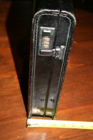 Rare Vintage Tumi 3 " Leather Briefcase 17x12.  5x3 Double Lock Hard Laptop