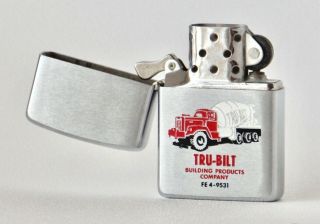 Vintage Truck Zippo - Tru - Bilt Concrete Mixer - 1968 - Unfired