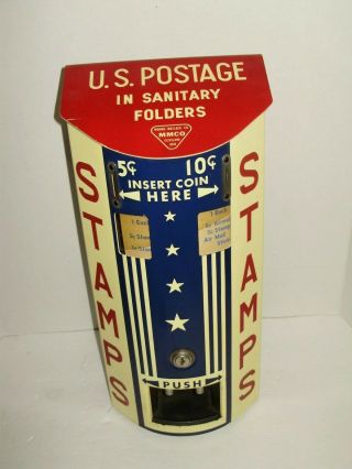 Vintage Us Mail Usps Postage Stamp Vending Machine 5 & 10 Cents Munro Matlack A0