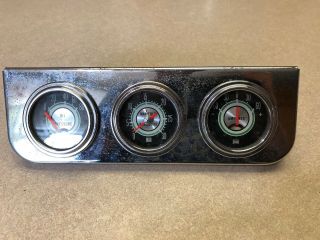 Vintage Stewart Warner Green Line Gauge Trio - Manifold Pressure/oil/amps