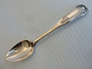 American Coin Silver Dessert Spoon In " King " Pattern,  " Cp&u " Maker,  " L " Monogram