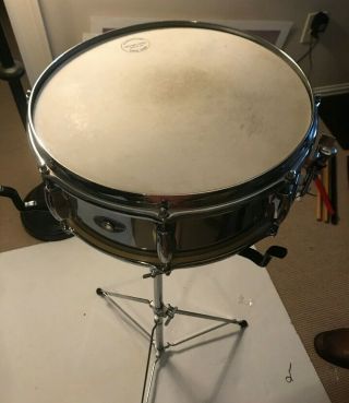 Vintage Slingerland Snare Drum With Stand,  Carrying Case And Practice Pad