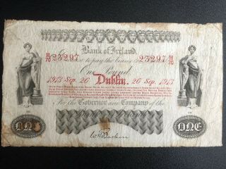 Rare 1 Pound Ireland Rep.  Of 26.  9.  13 Irish Irland Eire Bank Of Ireland H70 23297
