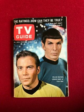 1967,  Star Trek,  " Tv Guide " (1st Cover) No Label (scarce / Vintage)