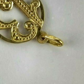 Vintage Lucky 13 Pendant Charm 18K 750 Gold.  6 dwt Not Scrap bt 3