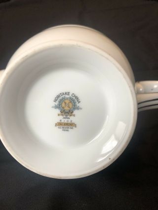 Noritake Fairmont 6102 Vintage China Tea Pot and Lid with Platinum Trim Teapot. 7