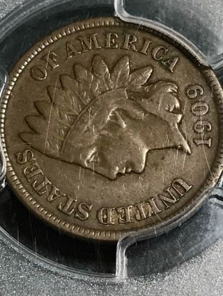 1909 - S Indian Head Cent Key Date PCGS F15 - Rare 