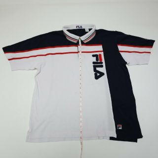 VTG FILA Men ' s XL White Polo Shirt 2