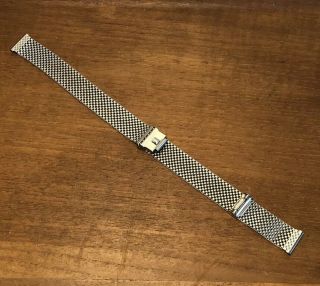 Vintage Jb Champion Nasa Stainless Steel Mesh Bracelet Omega Watch