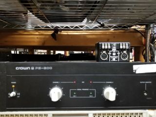 Vintage Crown Usa Built Power Amplifier Ps 200 Aux 2 Ch With Ps - Mod
