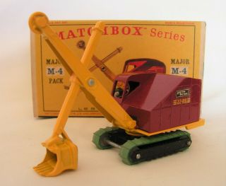 Vintage 1959 - 65 Lesney Matchbox M - 4 Major Pack Ruston - Bucyrus 22 - Rb Excavator Nm