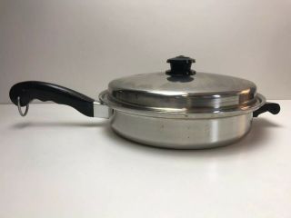 Vtg Saladmaster 11 " Skillet Frying Saute Pan W/ Vapo Lid & Egg Cup Insert Dallas