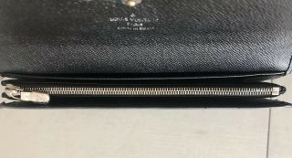 Vintage Louis Vuitton Epi Noir Black Leather Wallet LV Monogram Logo 7
