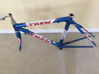 Vintage Trek Usps Racing Team Oclv Carbon Road Bike Frame Set 54 Cm