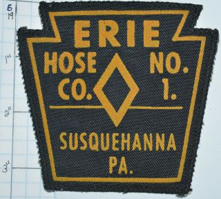 Pennsylvania,  Susquehanna Erie Hose Company 1 Fire Dept Vintage Patch
