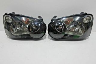 Jdm Subaru Impreza Wrx Rev8 Gdb Gda Sti Black Headlights Lights Lamps Rare 04 - 05