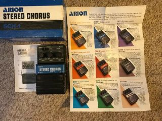 Arion Sch - 1 Stereo Analog Chorus Vintage Guitar Effect Pedal Made In Japan