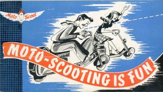 Vintage Color Moto - Scoot Brochure - Moto - Scooting Is Fun - Chicago,  Il