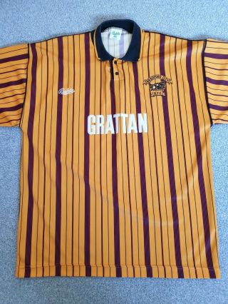 Vintage Bradford City Men ' s Football Shirt - Size Large GRATTAN BUKTA 2