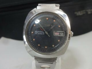 Vintage 1969 Citizen Automatic Watch [seven Star Deluxe] 23j Cal.  5270
