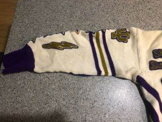 Omega Psi Phi Fraternity Vintage 1960’s 100 Wool Small Size Sweater 7