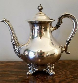 Silverplate Vintage Coffee Tea Set Reed & Barton Regent 5600 Sugar Bowl Creamer 2