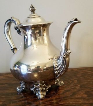 Silverplate Vintage Coffee Tea Set Reed & Barton Regent 5600 Sugar Bowl Creamer 4