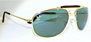 Ray - Ban Usa Vintage Nos B&l Aviator W1079 Olympics Explorer Tortuga Sunglasses