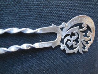 1800 ' s Victorian pierced sterling silver small 3.  5 