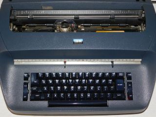 Vtg 1960 ' s IBM Selectric I Blue Electric Ball Typewriter Retro Modern Keyboard 2