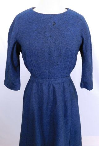 1950s Christian Dior Numbered Couture Autumn 1959 Yves Saint Laurent Wool Dress 2
