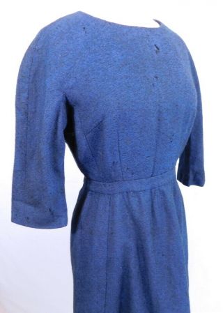 1950s Christian Dior Numbered Couture Autumn 1959 Yves Saint Laurent Wool Dress 7