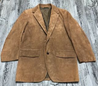 Ha Vintage 1960’s Abercrombie & Fitch Suede Leather Hunting Jacket Size 38 Rare