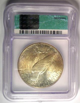 1924 - S Peace Silver Dollar $1 - ICG MS63 - Rare Certified BU Coin - $520 Value 3