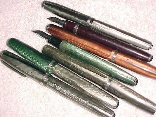 7 Good Vintage Esterrbrook Fountain Pens - All Need Small Parts