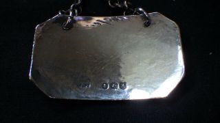 A William IV rectangular silver BRANDY wine decanter label 1836 6