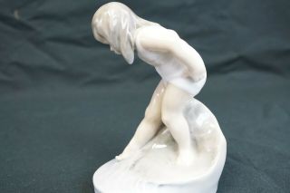 Royal COPENHAGEN Denmark GIRL BATHING vintage RARE 1229 3