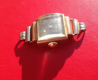 9ct 9k Solid Gold Cased Ladies French Wrist Watch 