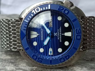 Save The Ocean Vintage Seiko Diver 6309 - 7049 Turtle Automatic Men 