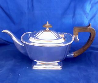 Antique Silver Plated Large Tea Pot Bakelite Handle C 1920s John Turton & Co