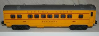 Vintage Postwar Lionel No.  2482 Westfield Union Pacific Passenger Car - O Gauge