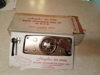 Vintage Nos Airguide Marine Speedometer Panel Set Model 852s Outboard Motor Boat
