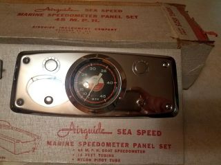 Vintage NOS Airguide marine speedometer panel set model 852s outboard motor boat 2