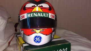 Heikki Kovalainen 1/2 Caterham Angry Birds helmet 2012 Rare 3