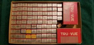 Vintage Tru Vue Viewers (2) And Stereoscope Film Rolls In 3d (85 Rolls)