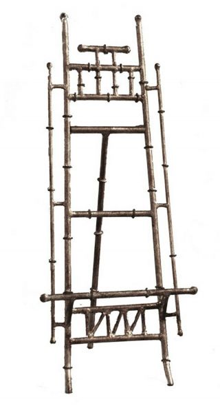 " Canton " Bamboo Style Tabletop Display Easel - Display Stand - Antique Silver
