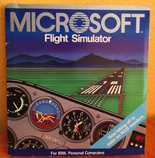 Rare Demo Microsoft Flight Simulator Vintage Ibm Pc At Game Kings Quest Sierra